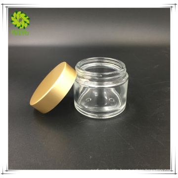 70g glass cosmetics jar bottle sleep mask container face cream jar with gold lid